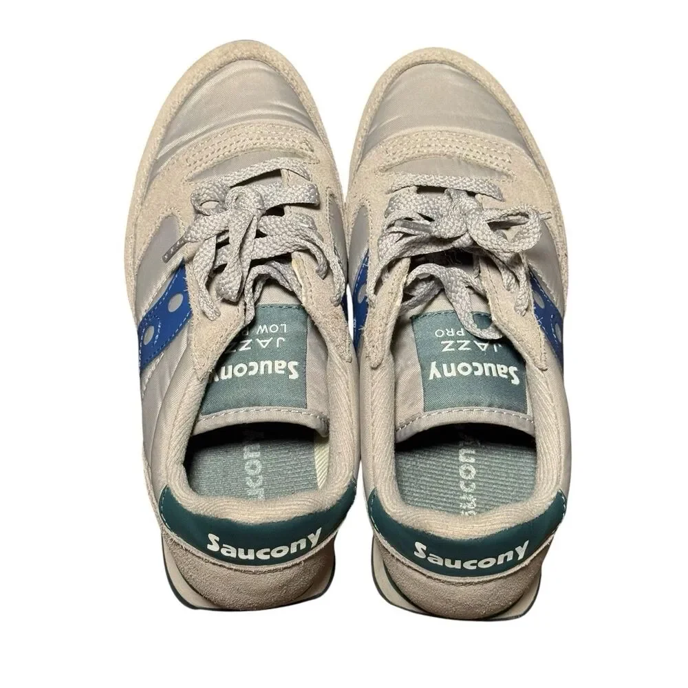 Saucony Jazz Low Pro Blue Gray Sneakers Mens Size 5 Classic Retro Running Shoes